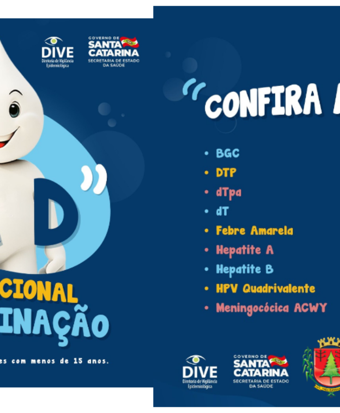 Três Barras: sábado é dia D de vacinação contra a pólio e multivacinação