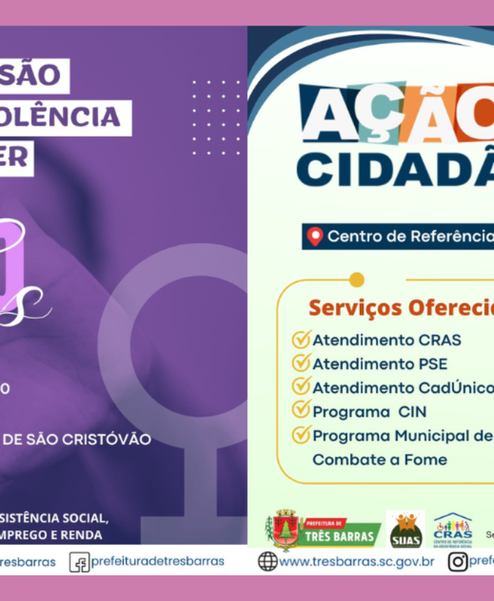 Três Barras terá pedágio e “Ação Cidadã” para promover campanha de enfrentamento à violência contra a mulher