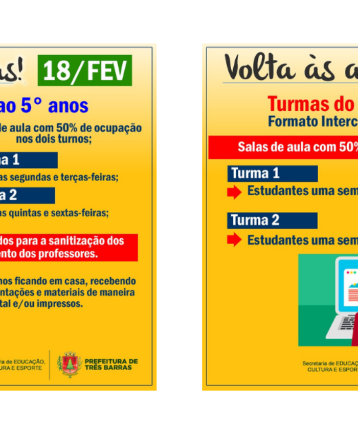 Três Barras: volta às aulas terá três formatos diferentes para o ensino fundamental