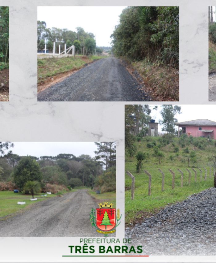 Vias da Vila 02 e do Km 06/Barra Grande, em Três Barras, recebem reparos