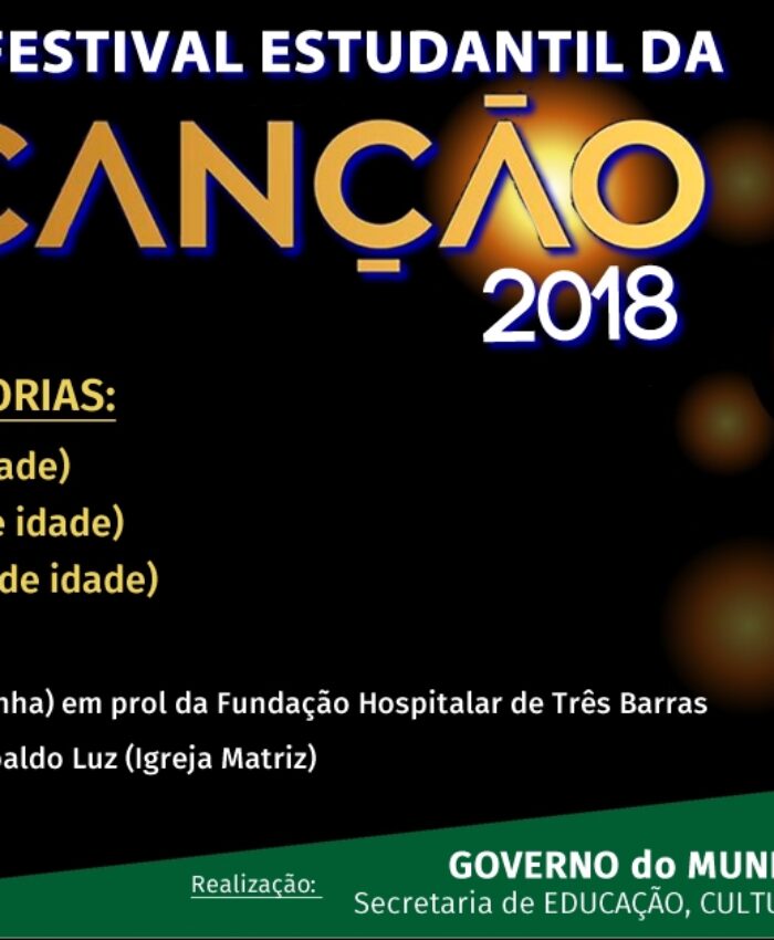 XI Festival Estudantil da Canção reunirá talentos musicais no dia 07 de dezembro